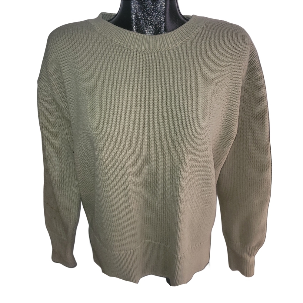 Philosophy Olive Green Crewneck Knit Sweater Size Large